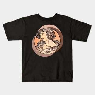 Alphonse Mucha Art Nouveau ver.3 Kids T-Shirt